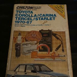 Chilton Repair Guide Toyota Corolla / Carina Tercel/ Starlet 1970-87 part 7036